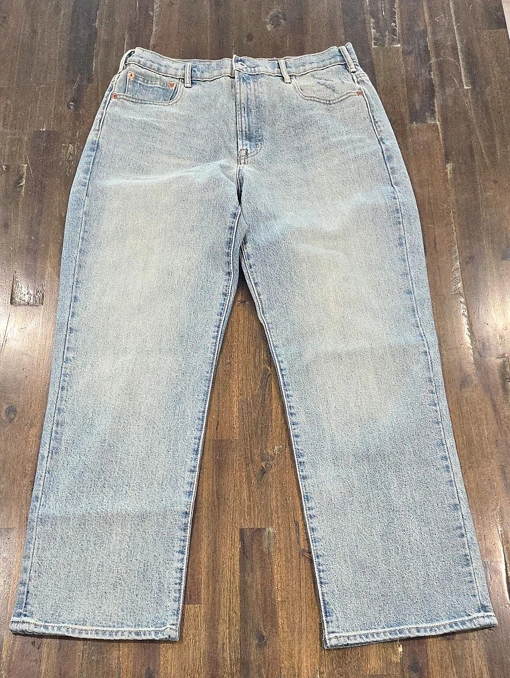 Gap X Cone Denim® High Rise Wide-Straight Jeans with Destruction